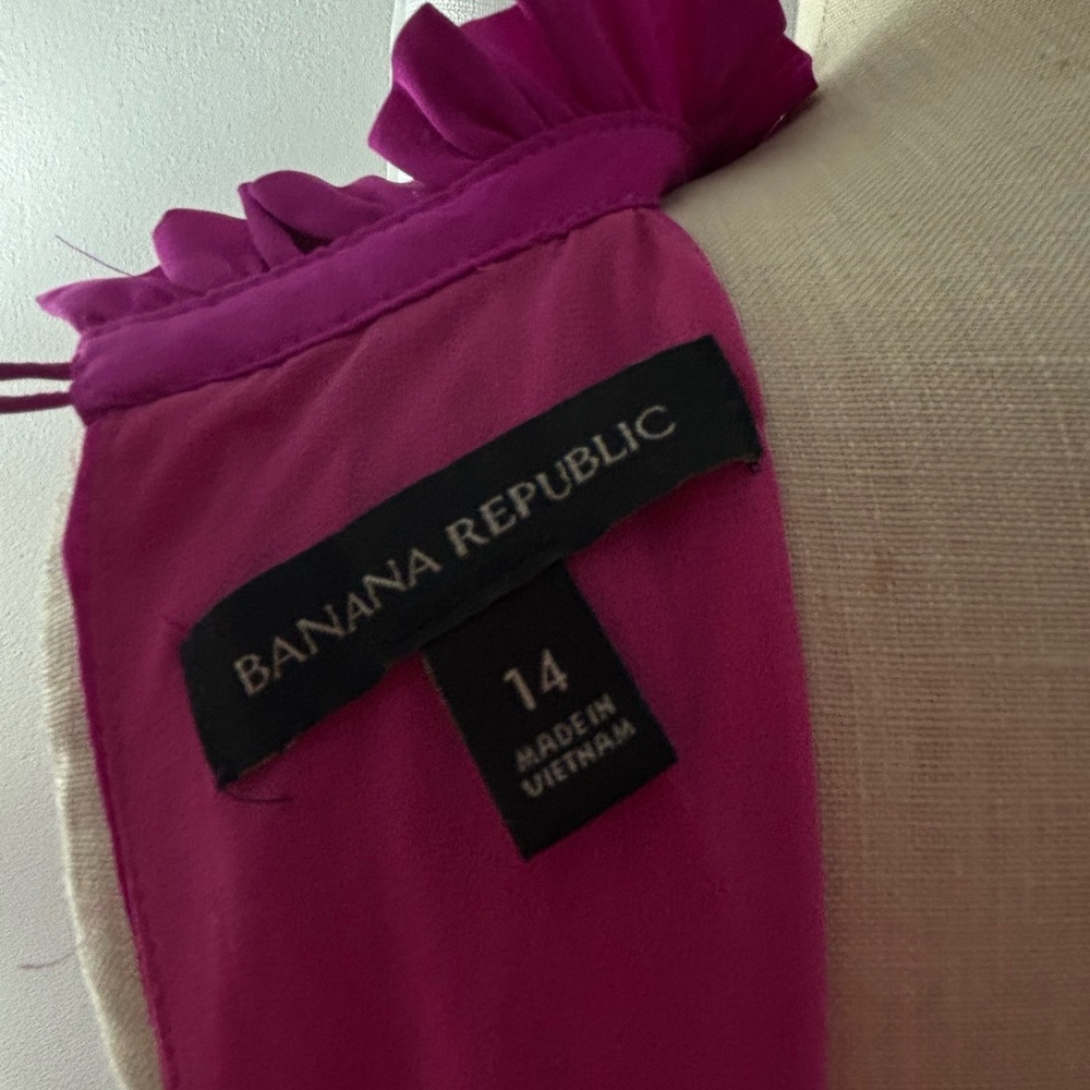 Banana Republic Fuchsia Halter Maxi Dress, 14, VGUC - Picture 7 of 12